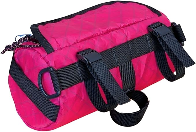 Handlebar Bag (Punk Princess) | 2 Liter Capacity | Spacious Bike Bag w/ 2 Extra Long Buckle Straps & 1 Hook-and-Loop Strap | Water Resistant Front Basket | Bike Accessories | Made in USA