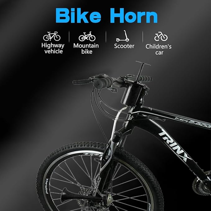 Bike Horn, Metal Classic Air Horns Loud Sounds Bicycle Horn,Bicycle Accessories， for Any Vehicles as Golf Carts, Boats, RV's, Bicycles, Motorcycles