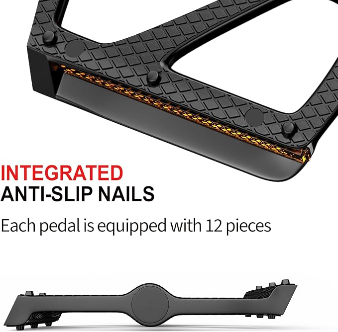 Mountain Bike Pedals MTB Pedals Bicycle Flat Pedals Aluminum 9/16" Sealed Bearing Non-Slip Pedal for Road Mountain BMX MTB Bike