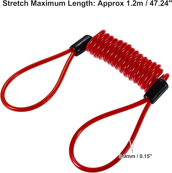 X AUTOHAUX Disk Brake Lock Motorcycle Alarm Disc Lock Security Reminder Cable Tool for Scooter Motorcycle Bike Brake Disc Red