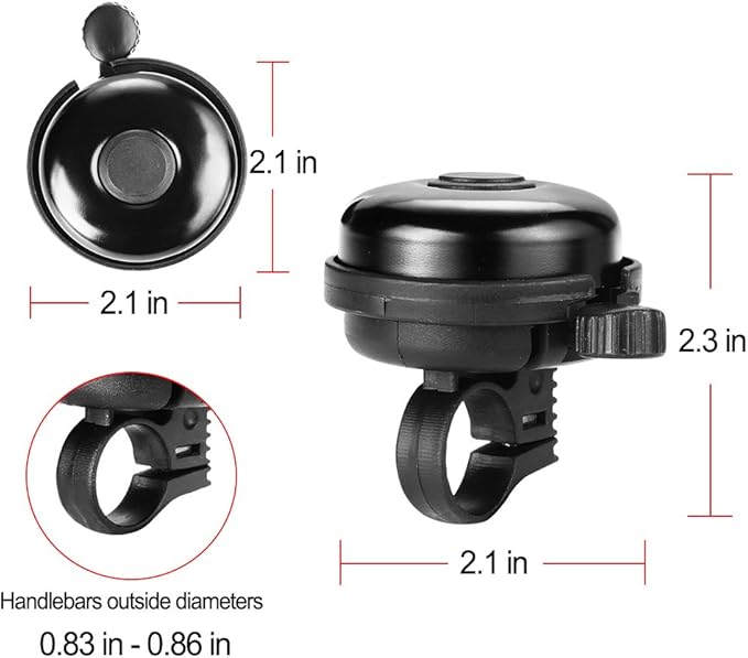 Accmor Classic Bike Bell, Aluminum Bicycle Bell, Loud Crisp Clear Sound Bicycle Bike Bell for Adults Kids
