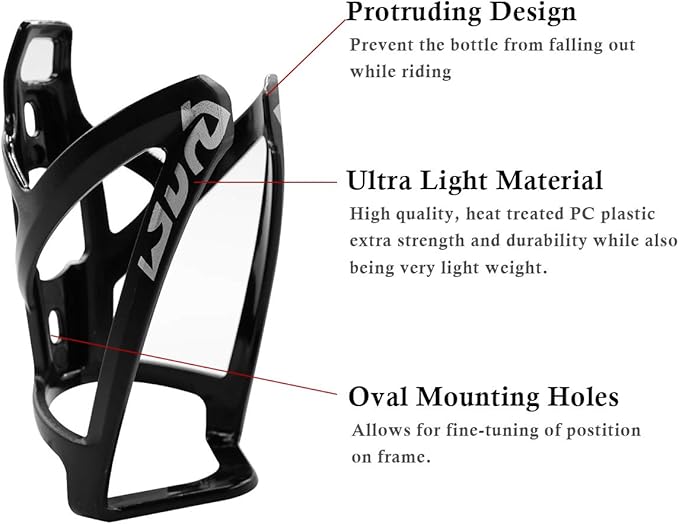 2-Pack Bike Water Bottle Cage Bicycle Water Bottle Holder Lightweight & Strong Bicyle Mount for Road & Mountain Bikes with Screws Spanner