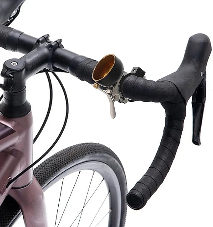 Beaupretty Vintage Bicycle Bell Bike Handlebar Ring Bell Mountain Road Bikes Scooters Cycling Accessories Black