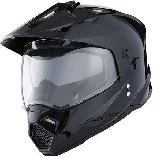 1Storm Dual Sport Motorcycle Motocross Off Road Full Face Helmet Dual Visor: HF802