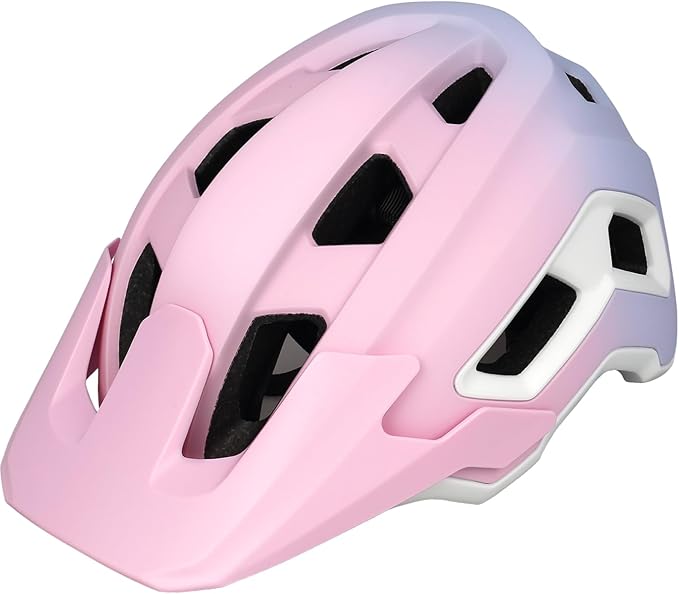 Bike Helmet for Adult & Youth, Lightweight MTB Helmet with Adjustable Visor for Mountain/Road Cycling, 2 Sizes for Men Women Boys Girls