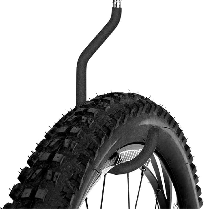 SMARTOLOGY 8 Pack Bike Hanger Storage Hook Rack, Rubber Coated Heavy Duty Large Screw in Ceiling Hooks for Garage Wall and Ceiling Bicycle Storage, Utility Tool Hanger (Black)
