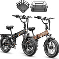 Jasion X-Hunter ST/PRO Foldable Electric Bike for Adults with 20'' Fat Tire,Up to 71-80 Miles Range Ebike,1800W/1400W Peak Motor,30+MPH E Bike,Full Suspension&Dual Hydraulic Disc Brakes Bicycles