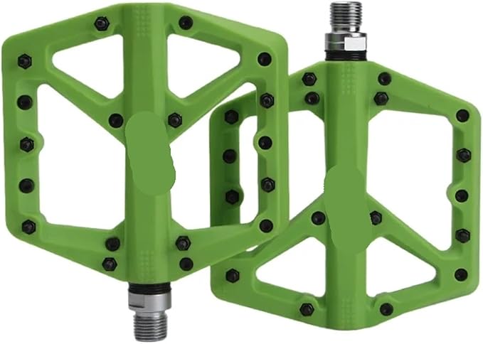 Mountain Bike Pedals Bicycle Pedals MTB Nylon Platform Footrest Flat Mountain Bike Paddle Grip Pedalen Bearings Footboards Cycling Foot Hold Pedals