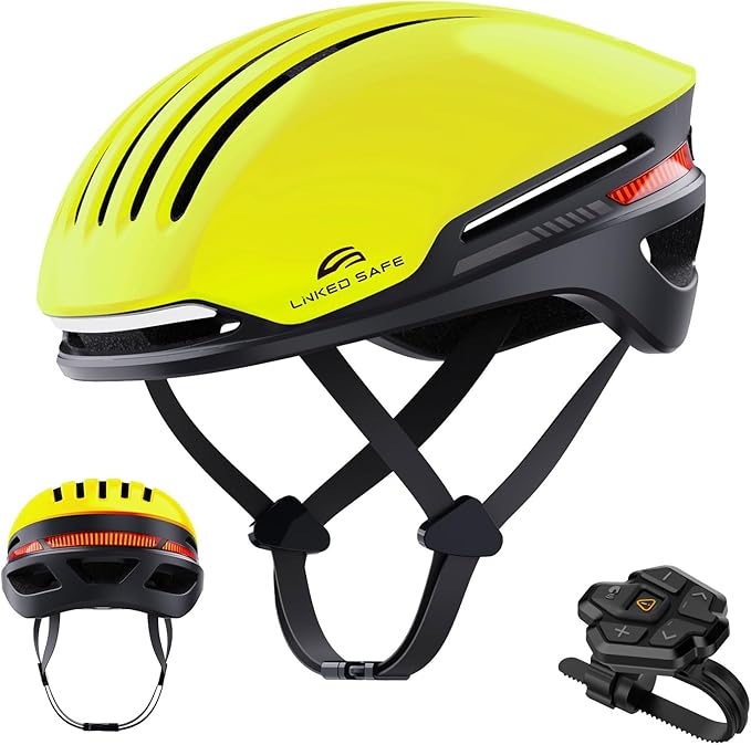 Bike Helmet with Bluetooth, Smart Bike Helmet for Adults Men Women with Built-in Speakers, Auto Brake Blinker, Front and Rear LED Turn Signals Remote Control, Smart Cycling Helmet.