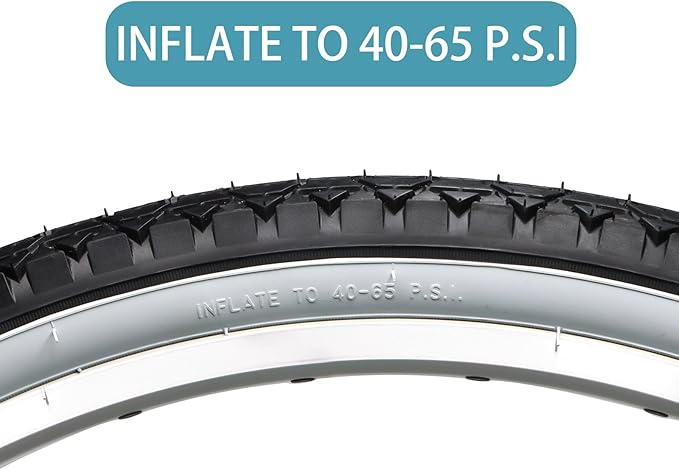 Hycline 26x2.125 Cruiser Bike Tires Set: 2-Pack 26-inch Premium Butyl Rubber High-Performance Folding Replacement Bicycle Tires for Beach Cruiser and Urban Commuting Bicycle