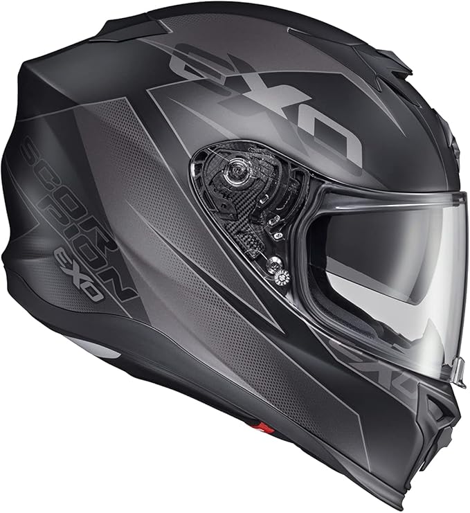 ScorpionEXO T520 Full Face Touring Motorcycle Helmet with Bluetooth Ready Speaker Pockets DOT ECE Approved Factor (Phantom - Small)