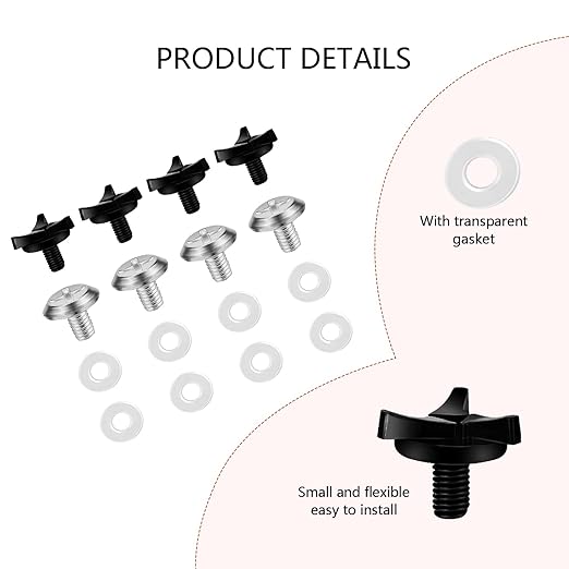 8 Pcs Motorcycle Helmet Screw,Stainless Steel Helmet Visor Screws Four Wheeler Helmet Screw with 8 Pcs Rubber Washers Helmet Accessories for Motor Bike