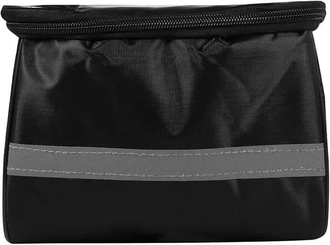 BESTonZON Bike Handlebar Bag and Front Frame Bag Black, Waterproof Cycling Pouch with Multiple Compartments for Road and Foldable Bikes, Convenient Storage for Commuting and Outdoor Riding