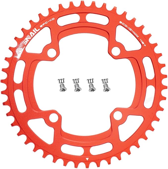 CYSKY 104 BCD Chainring 30T to 52T Narrow Wide Chainring with Sprocket Bolts for 1x Set-up Road Bike Mountain Bike BMX MTB Gravel Ebike
