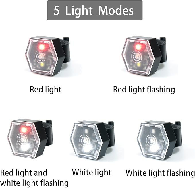 LED Safety Light, Running Lights for Runners LED Bike Tail Lights Clip on Dogs Light for Walking at Night, Jogging, High Visibility Strobe Accessories Hiking Cycling Camping Boat