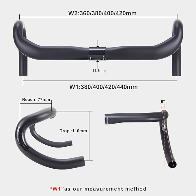 gravel drop bars road bike carbon fiber handlebars drop handlebars 31.8 440mm gravel bars bent bike handlebars city bikes road bike handlebar