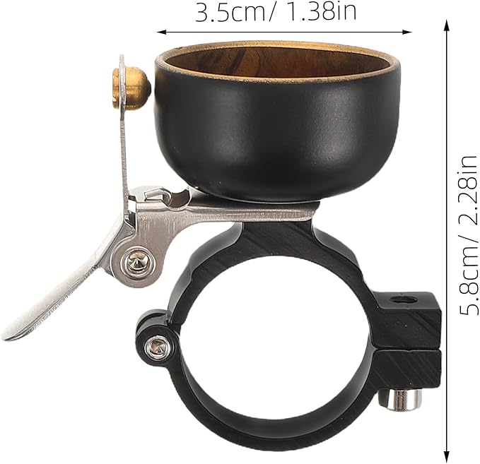 Vintage Bicycle Bell with Loud Sound, Retro Mini Bike Horn for Mountain, Road, Bikes and Scooters, Black Metal Bicycle Decoration and Warning Ring