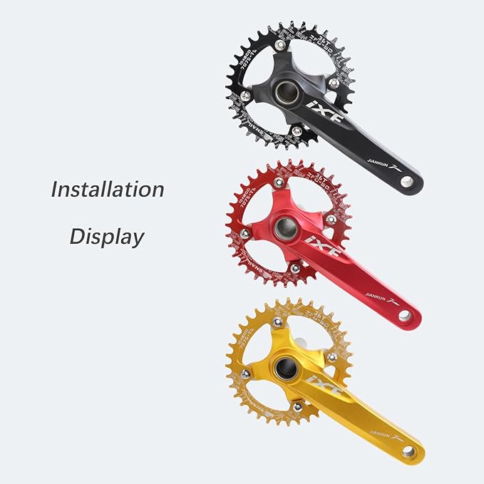 DJC Bike Chainring 104BCD Round/Oval 30t 32t 34t 36t 38t 40t 42t 44t 46t 48t 50t 52t Tooth Narrow Wide 7/8/9/10/11/12 Speed Ultralight MTB Mountain Bike 104 BCD Chainwheel