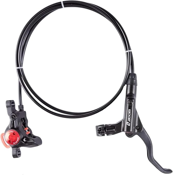 BUCKLOS MTB Hydraulic Disc Brakes, Mountain Bike Left Front 800mm Right Rear 1450mm Hydraulic Brake Set Aluminum Alloy Levers with Calipers PM/is Adapter Fit EBike/Fat Bike