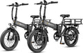 Jasion EB7 2.0 Adult Electric Bicycles, 28MPH Folding Electric Bike,1200W Peak Motor, 480WH Battery 55Miles Commute Ebikes for Adults,Shock Absorber,20" Fat Tire for City,Beach,Snow,Mountain