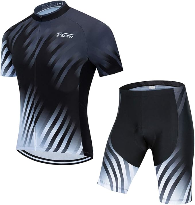 Men's Cycling Jersey Set, Summer Mountain Bike Clothing Short Sleeved Riding Jerseys