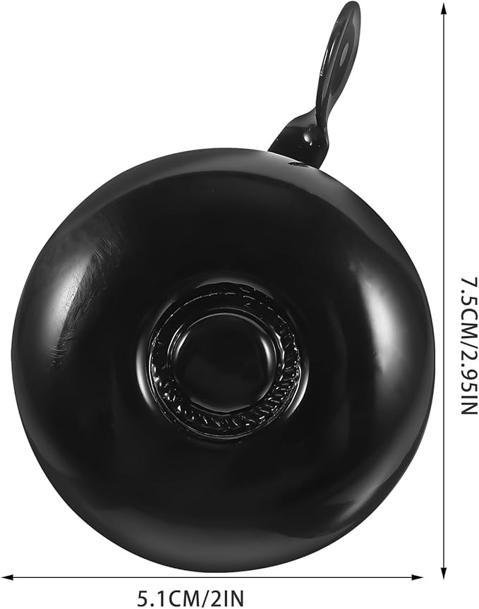 2pcs Vintage Bike Bells for Road Cycling, Black Metal Bicycle Ringing Bells, Portable and Practical Cycling Accessories for Adults