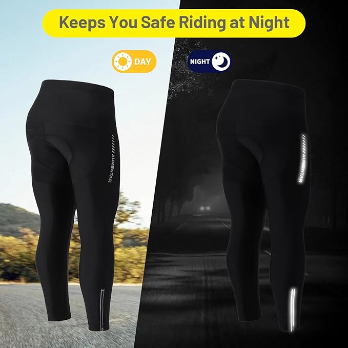 Men's Cycling Shorts, Padded Bicycle Riding Pants Bike Shorts Biking Clothes Cycle Wear Tights