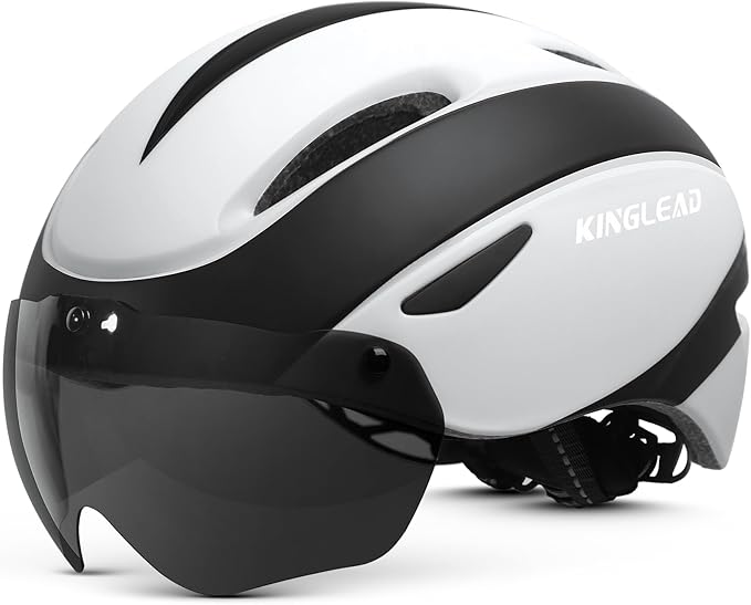 Bike Helmet for Adults Bicycle Helmet with Detachable Magnetic Googles & Adjustable Dial for Mountain Bikes, Road Bikes, Electric Bikes, Scooter
