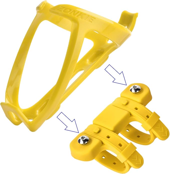 ZONKIE Bike Bottle Cage Mounting Base, Cup Mounting Base for Many Kinds Bikes, Fits Most Stroller Drink Holder, Silicone Material, Many Colors are Available.
