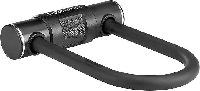 Kryptonite Bike U-Lock with Braided Steel Cable, High Security Anti-Theft Bicycle U Lock, 12mm Shackle and 8mm x4ft Length Security Cable with Keys for Scooter Road Mountain Bikes