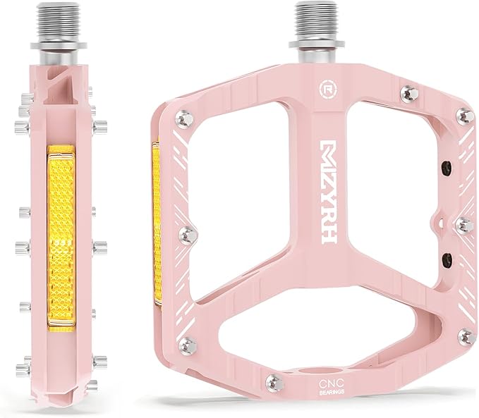 MZYRH Mountain Bike Pedals MTB Pedals,9/16" Non-Slip Lightweight Aluminum Alloy Bicycle Pedals for Road Mountain BMX MTB