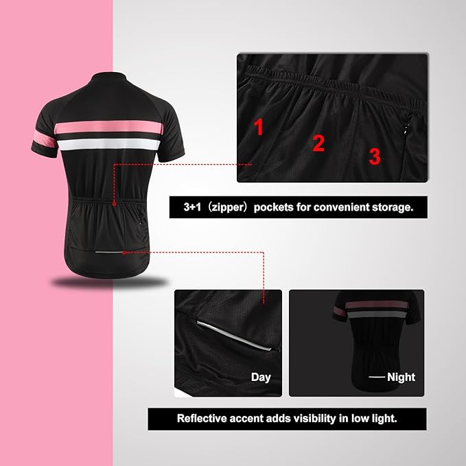 BERGRISAR Men's Cycling Jerseys Short Sleeves Bike Shirt