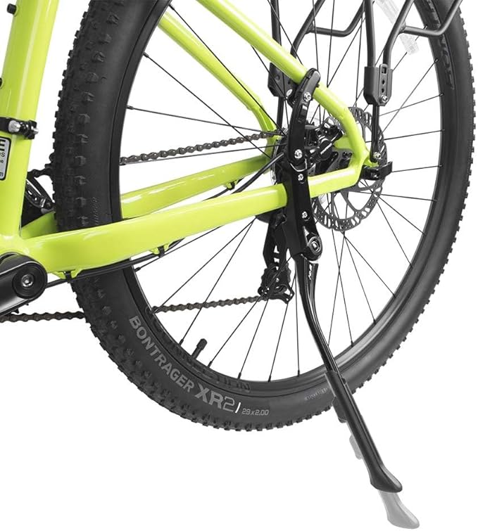 BV Rear Bike Stand for 24"-28" Bikes - Adjustable Bike Kickstand for Adult Bike with 8 Height Levels, Non-Slip Foot & Clamp Grip - Weather-Resistant Aluminum Alloy Bicycle Stand for Road, Mountain BMX