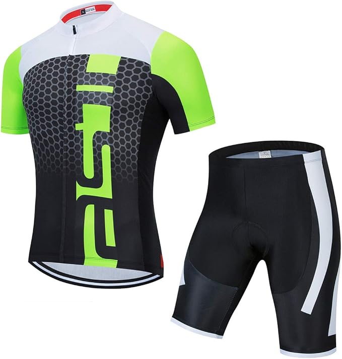 Men's Cycling Jersey Set, Summer Mountain Bike Clothing Short Sleeved Riding Jerseys
