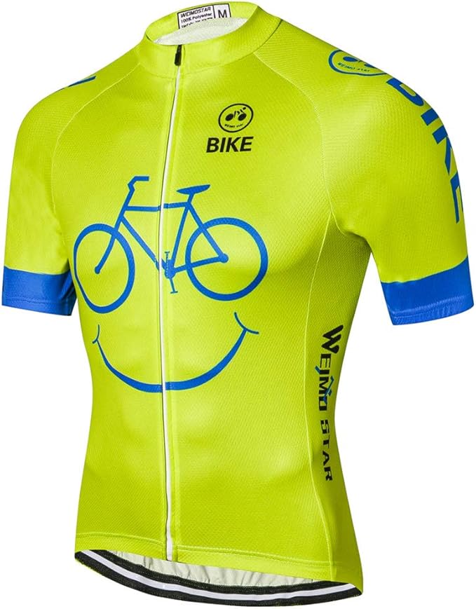 Cycling Jersey Men Full Zip Bike Shirt Racing Top Bicycle Clothing