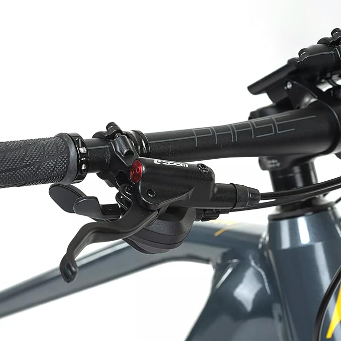 Hycline Ebike Hydraulic Disc Brake Set: Zoom H875E 2-Pistons Power-Off Electric Bike Brake Kit with 2-PIN Sensor Included 160mm/180mm Rotors and Mounting Adapter