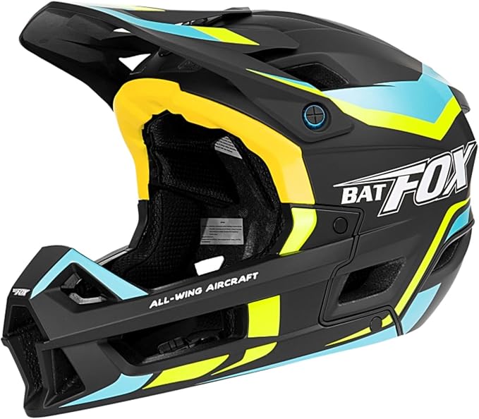 BATFOX Full Face Mountain Bike Helmet for Men Women Adult Helmet Downhill DH BMX MTB