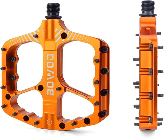 Bike Pedals 9/16" Lightweight Non-Slip Bicycle Platform Pedals - Fits Most Adult Bikes & Mountain Bikes &MTB, Road Bikes and Slip-Resistant Design