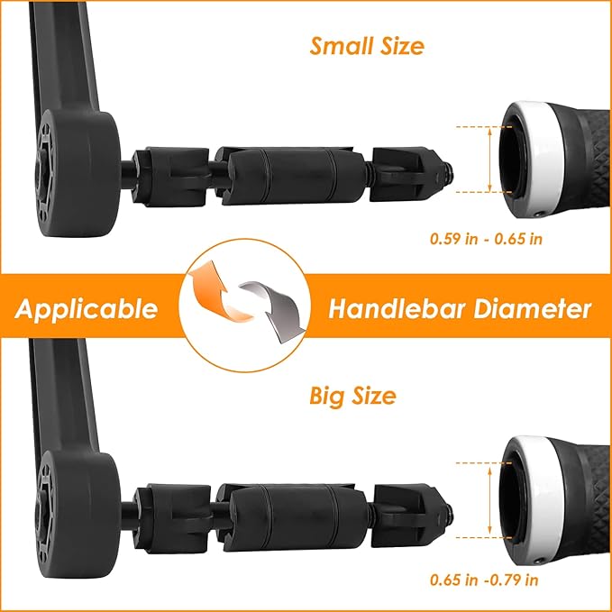 Arkham Bike Mirror for 0.59-0.65" Diameter Handlebar HD Bar End Bicycle Mirror Thickened Auto-Grade Glass for Handlebar Rearview Mirror Essential Bike Tool for Bicyclists E-Bike (Left)
