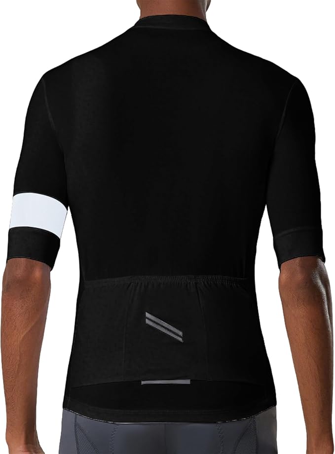 YKYWBIKE Cycling Jersey Men Aero Race Fit, Road Bike Jersey Short Sleeved Moisture Wicking, Breathable,Zip Pocket,UPF50＋
