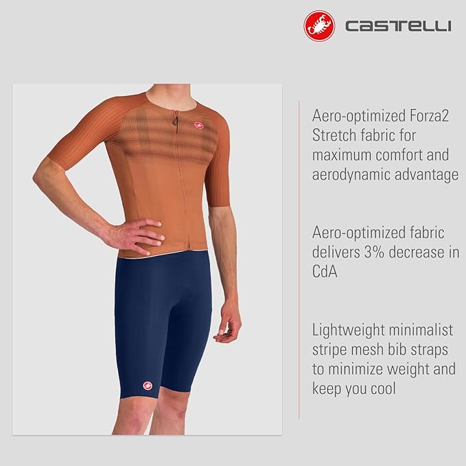 CASTELLI Men’s Free Aero Race S Bibshort, Aerodynamic Road Cycling Apparel, Pro-Level Seat Pad for Biking & Top-Level Racing