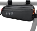 Bike Frame Bag, Water Resistant Bicycle Triangle Pouch with 2 Side Pockets, 3-in-1 Under Seat Storage Top Tube Pack for MTB Mountain Road Commuter Bikes, 1.2L