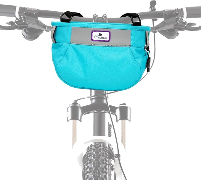 Po Campo Kids Bicycle Basket – Whoosh Bike Basket – Front Frame Handlebar Bag – Waterproof Fabric Bike Basket for Boys, Girls, Toddlers Bike or Scooter