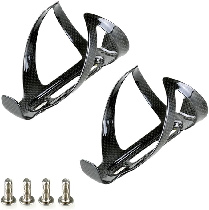 PERGEAR Carbon Fiber Lightweight Bicycle Water Bottle Cage for Cycling
