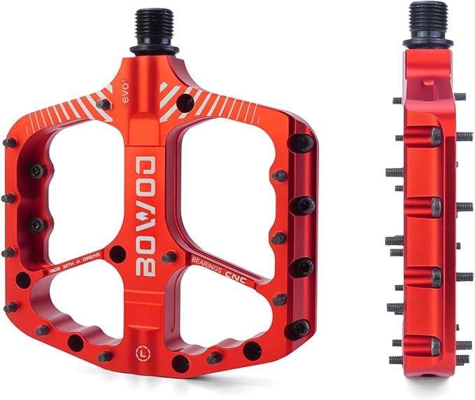 Bike Pedals 9/16" Lightweight Non-Slip Bicycle Platform Pedals - Fits Most Adult Bikes & Mountain Bikes &MTB, Road Bikes and Slip-Resistant Design