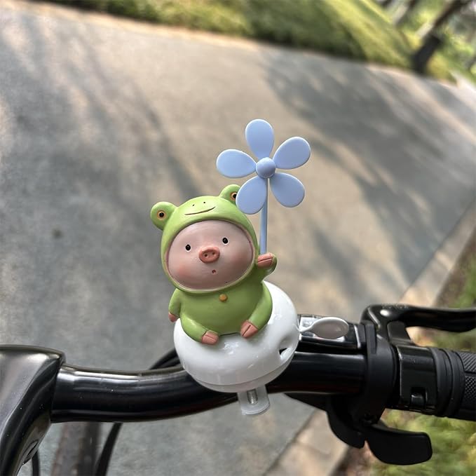 Duck Bike Bell with Wind Sponners -Classic Bike Bells and Beach Cruiser Mountain Bike Bells for Adults and Kids with Loud Ring Sound