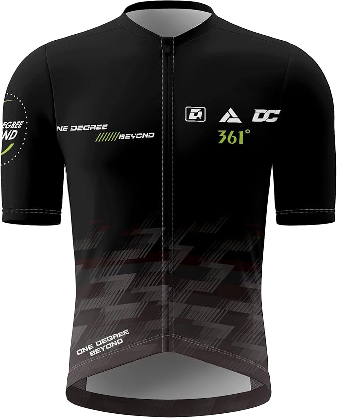 Men's Cycling Jersey Short Sleeve Breathable Quick Dry Bike Shirt Lightweight MTB Road Bicycle Jersey Full Zip 3 Rear Pockets