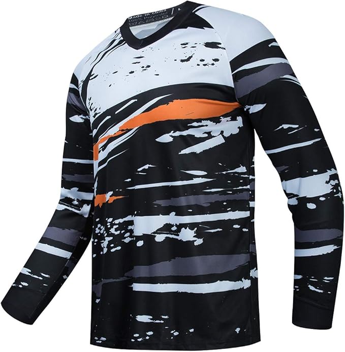 Men's Racing Shirts Summer Motocross Jersey Bicycle Sportswear MTB Jersey Long Sleeve Mountain Bike Clothes