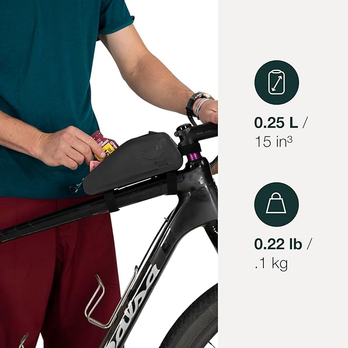 Osprey Escapist On-Bike Top Tube Bag, Black