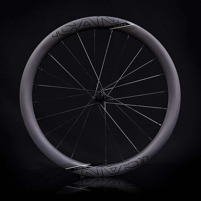 ICAN FL40/50 Max 1347g/1370g/1395g Carbon Disc Road Bike Wheelset 23mm Inner Width 700C 36T Ratchet System Hub